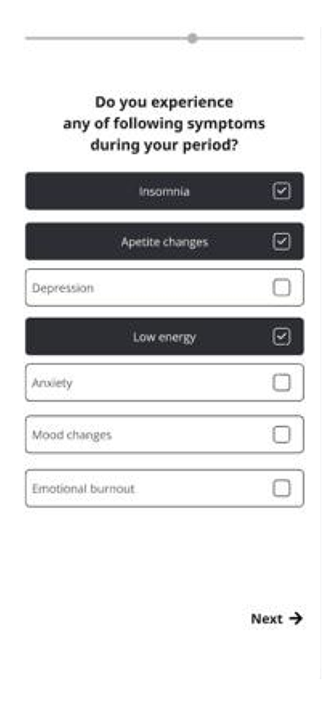 Wireframe первого экрана приложения